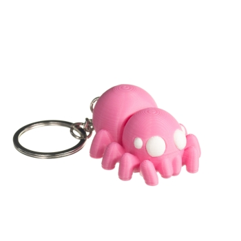 Pająk różowy - brelok do kluczy